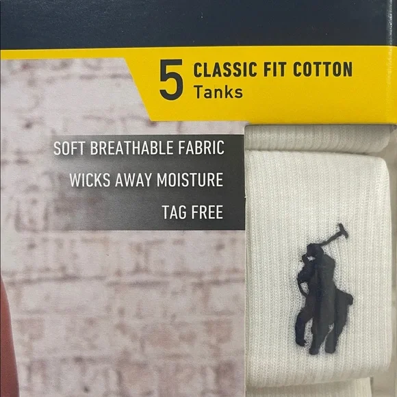 Polo by Ralph Lauren Men's Classic White Tank Top Size M Retails $70 - Picture 6 of 6